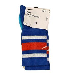 Nike Everday Plus 3 pack Dri-Fit Crew Socks New!